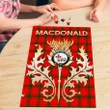 MacDonald of Sleat Clan Name Crest Tartan Thistle Scotland Jigsaw Puzzle