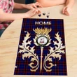 Home Modern Clan Name Crest Tartan Thistle Scotland Jigsaw Puzzle