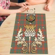 MacKintosh Ancient Clan Crest Tartan Thistle Gold Jigsaw Puzzle