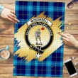 McKerrell Clan Crest Tartan Jigsaw Puzzle Gold