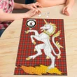 Fraser Weathered Clan Crest Tartan Unicorn Scotland Jigsaw Puzzle