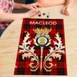 MacLeod of Raasay Clan Name Crest Tartan Thistle Scotland Jigsaw Puzzle