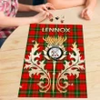 Lennox Modern Clan Name Crest Tartan Thistle Scotland Jigsaw Puzzle