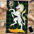 Leslie Hunting Clan Crest Tartan Unicorn Scotland Jigsaw Puzzle