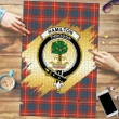 Hamilton Ancient Clan Crest Tartan Jigsaw Puzzle Gold