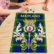 Maitland Clan Name Crest Tartan Thistle Scotland Jigsaw Puzzle