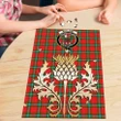 MacLaine of Loch Buie Clan Crest Tartan Thistle Gold Jigsaw Puzzle