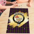MacDonald Modern Clan Crest Tartan Jigsaw Puzzle Gold