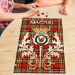 MacGill Modern Clan Name Crest Tartan Thistle Scotland Jigsaw Puzzle