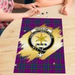 Wardlaw Modern Clan Crest Tartan Jigsaw Puzzle Gold