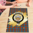 MacLachlan Ancient Clan Crest Tartan Jigsaw Puzzle Gold