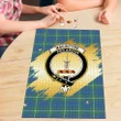 MacIntyre Hunting Ancient Clan Crest Tartan Jigsaw Puzzle Gold