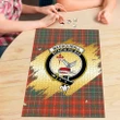 MacDougall Ancient Clan Crest Tartan Jigsaw Puzzle Gold