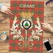 Grant Ancient Clan Name Crest Tartan Thistle Scotland Jigsaw Puzzle