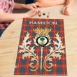 Hamilton Ancient Clan Name Crest Tartan Thistle Scotland Jigsaw Puzzle