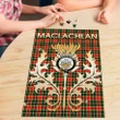 MacLachlan Hunting Modern Clan Name Crest Tartan Thistle Scotland Jigsaw Puzzle