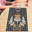MacDonald Ancient Clan Crest Tartan Thistle Gold Jigsaw Puzzle