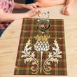 MacMillan Old Weathered Clan Crest Tartan Thistle Gold Jigsaw Puzzle