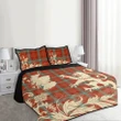 Morrison Red Ancient Tartan Scotland Lion Thistle Map Quilt Bed Set Hj4