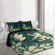 Graham of Menteith Modern Tartan Scotland Lion Thistle Map Quilt Bed Set Hj4