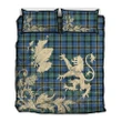Weir Ancient Tartan Scotland Lion Thistle Map Quilt Bed Set Hj4