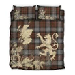 MacRae Hunting Weathered Tartan Scotland Lion Thistle Map Quilt Bed Set Hj4