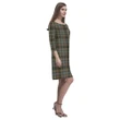 Tartan dresses - Stewart Hunting Weathered Tartan Dress - Round Neck Dress Clan Badge TH8