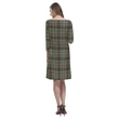 Tartan dresses - Stewart Hunting Weathered Tartan Dress - Round Neck Dress Clan Badge TH8