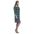 Macrae Hunting Ancient Tartan Dress - Rhea Loose Round Neck Dress TH8