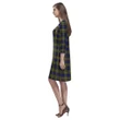 Tartan dresses - Clelland Modern Tartan Dress - Round Neck Dress Clan Badge TH8