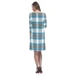 Tartan dresses - Stewart Muted Blue Tartan Dress - Round Neck Dress TH8