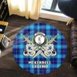 McKerrell Clan Crest Tartan Courage Sword Round Rug