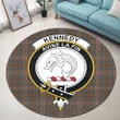 Kennedy Weathered Clan Crest Tartan Round Rug