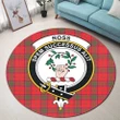 Ross Modern Clan Crest Tartan Round Rug