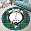 Kirkpatrick Clan Crest Tartan Round Rug