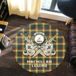 MacMillan Old Modern Clan Crest Tartan Courage Sword Round Rug