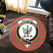 MacLaine of Loch Buie Clan Crest Tartan Round Rug