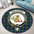 MacThomas Modern Clan Crest Tartan Round Rug