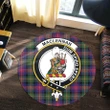MacLennan Clan Crest Tartan Round Rug