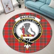 Macbain Clan Crest Tartan Round Rug
