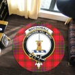 MacDowall Clan Crest Tartan Round Rug