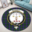 Russell Modern Clan Crest Tartan Round Rug
