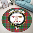 MacCulloch Clan Crest Tartan Round Rug
