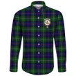 MacThomas Modern Tartan Clan Long Sleeve Button Shirt | Scottish Clan