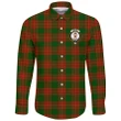 Menzies Green Modern Tartan Clan Long Sleeve Button Shirt | Scottish Clan
