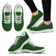 Wallace Hunting - Green, Women's Sneakers, Tartan Sneakers, Clan Badge Tartan Sneakers, Shoes, Footwears, Scotland Shoes, Scottish Shoes, Clans Shoes