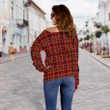 Tartan Womens Off Shoulder Sweater - Innes Modern - BN