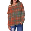 Tartan Womens Off Shoulder Sweater - MacDougall Ancient - BN