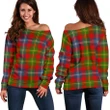 Tartan Womens Off Shoulder Sweater - Forrester