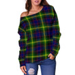 Tartan Womens Off Shoulder Sweater - Watson Modern - BN